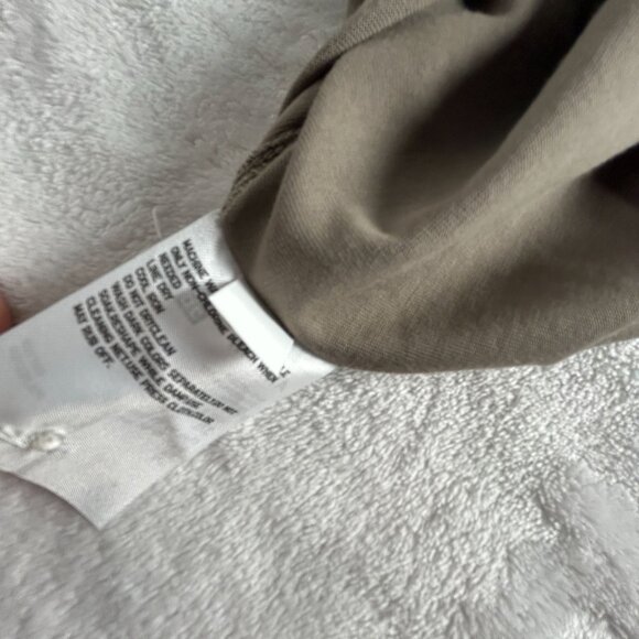 Uniqlo Mens AIRism Cotton Long Sleeve Pajama Shirt 3XL Khaki Button Down New - Picture 5 of 8
